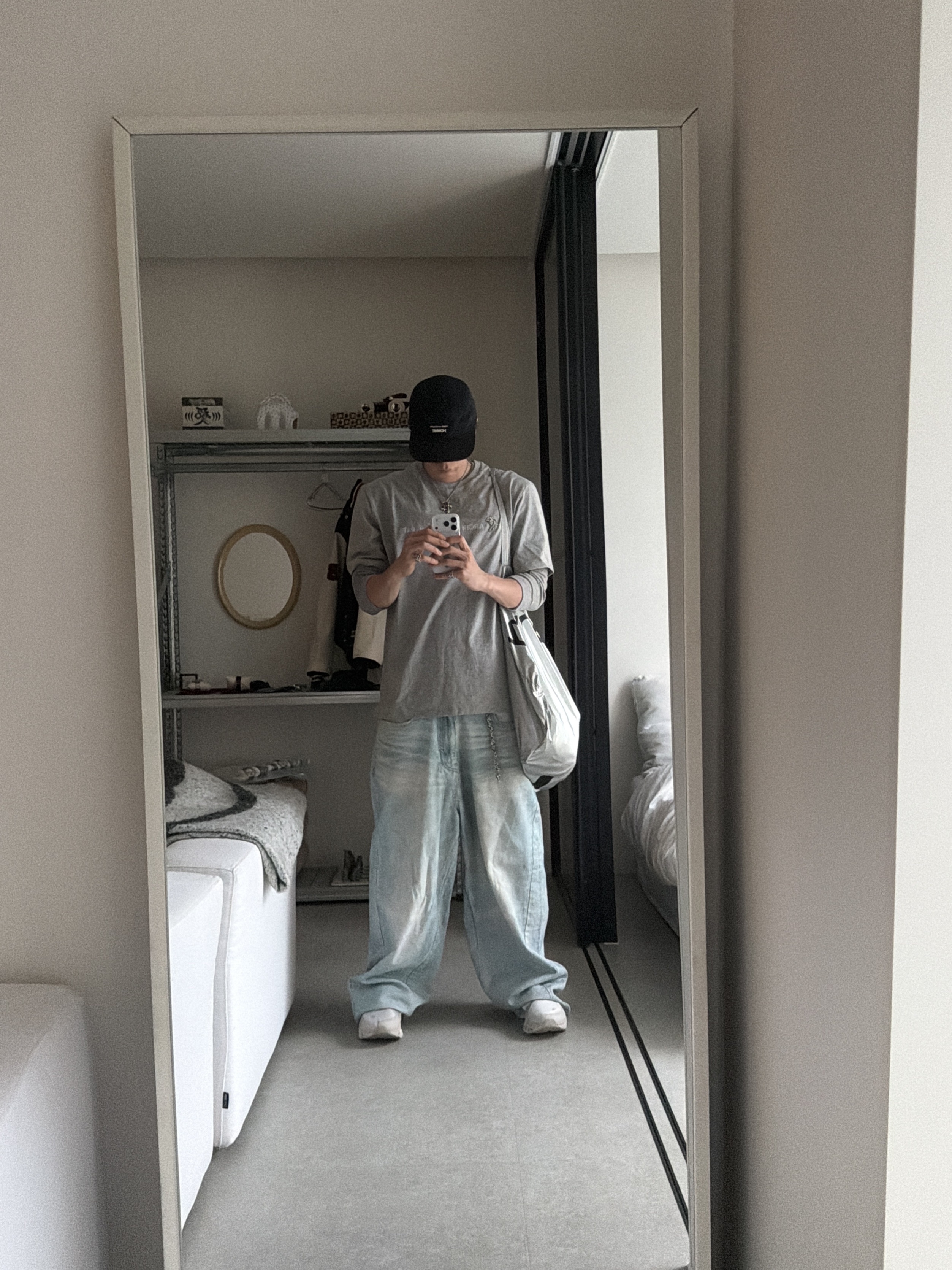 Post Archive Faction (Paf) x Central Cee Syna T-Shirt Gray 착용 스타일 - 3