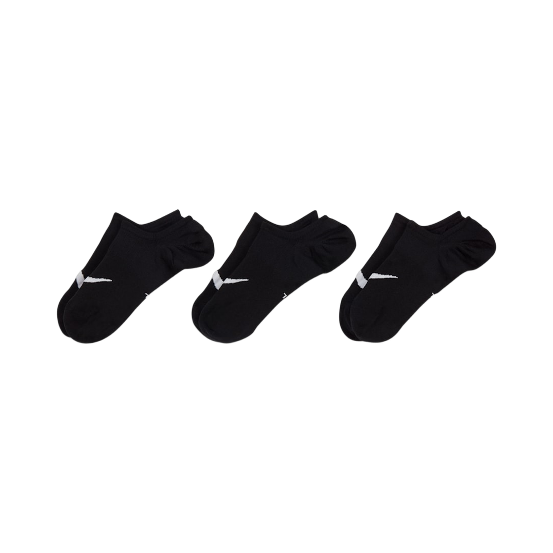 SX5277-011 (W) Nike Everyday Plus Lightweight Training Footie Socks Black White (3 Pack/Korean Ver.)