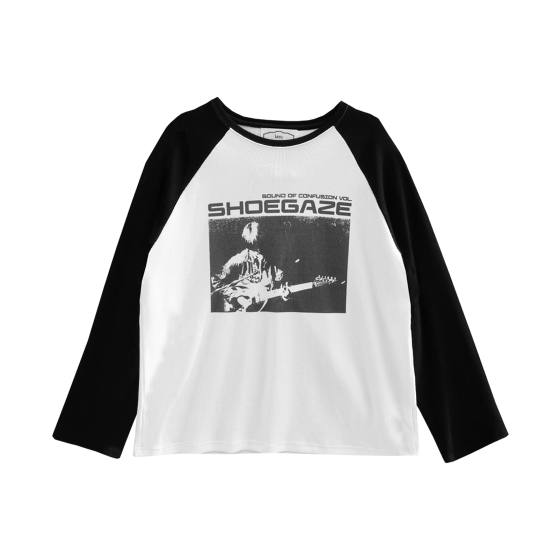 키류 슈게이즈 와플 나그랑 롱슬리브 티셔츠(kiryu Shoegaze Raglan Long Sleeve T-Shirt)