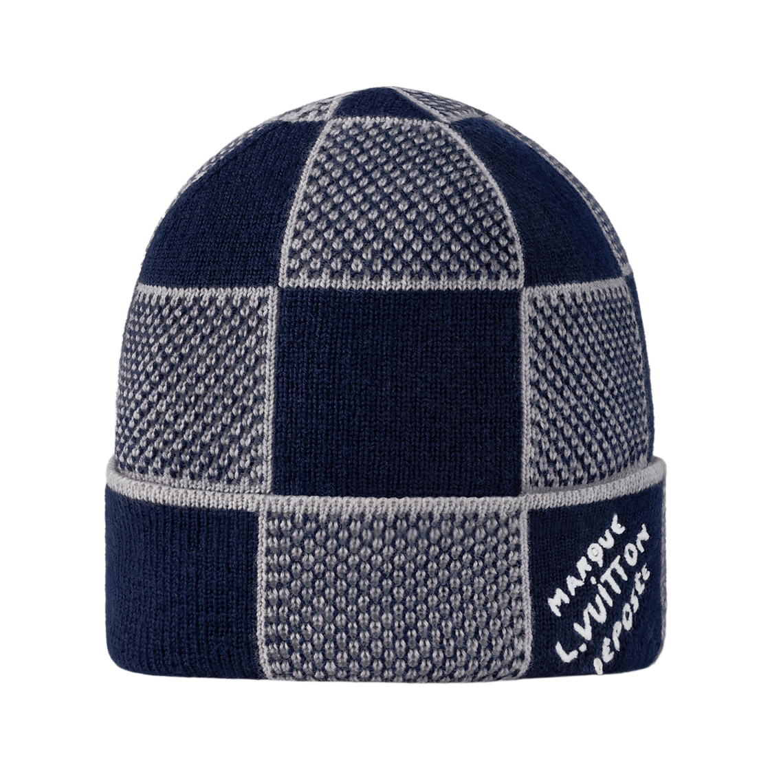 M90842 Louis Vuitton Damier Heritage Beanie Navy Blue