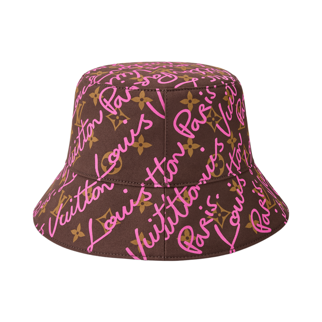 (W) 루이비통 LV 스크립트 버킷햇 핑크((W) Louis Vuitton LV Script Bucket Hat Pink) - 2