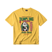 QT8 GARMENTS Dumpling House Washed Tee Yellow