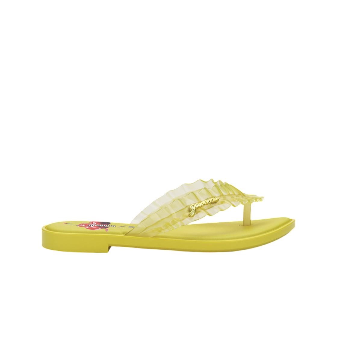 (W) 멜리사 x 가니 플립 플랍 슬림 옐로우((W) Melissa x Ganni Flip Flop Slim Yellow)