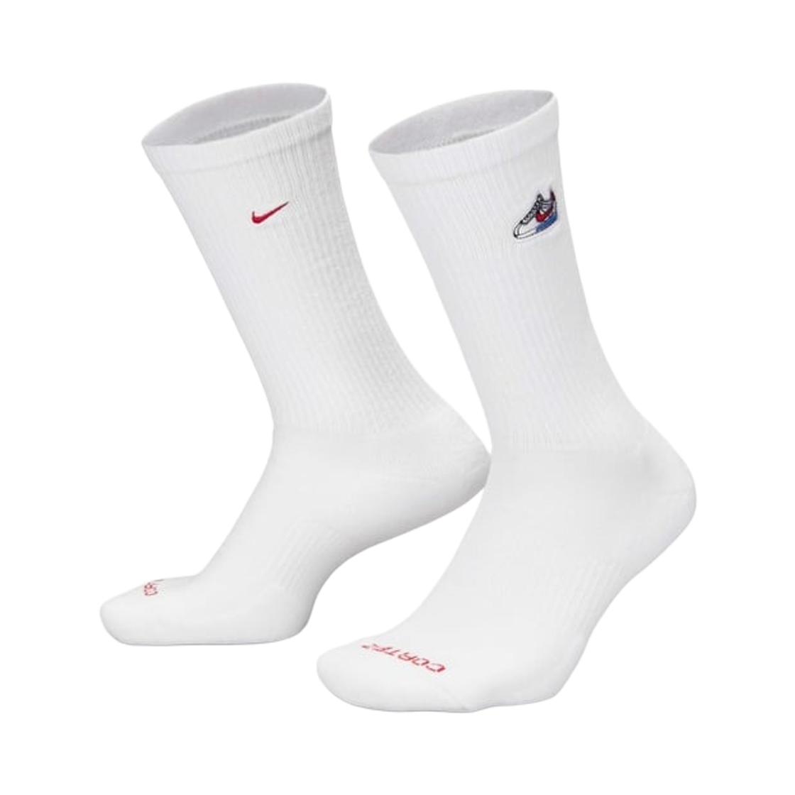 IB3373-100 Nike Everyday Cushioned Crew Socks White Game Royal (Korean Ver.)