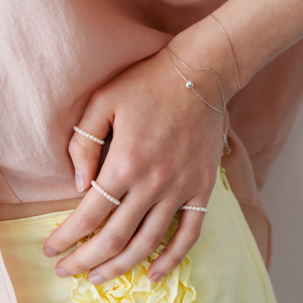 러브미몬스터 [실버] 샤이닝 볼 체인 팔찌 실버(lovememonster [Silver] Shining Ball Chain Bracelet SILVER) - 3