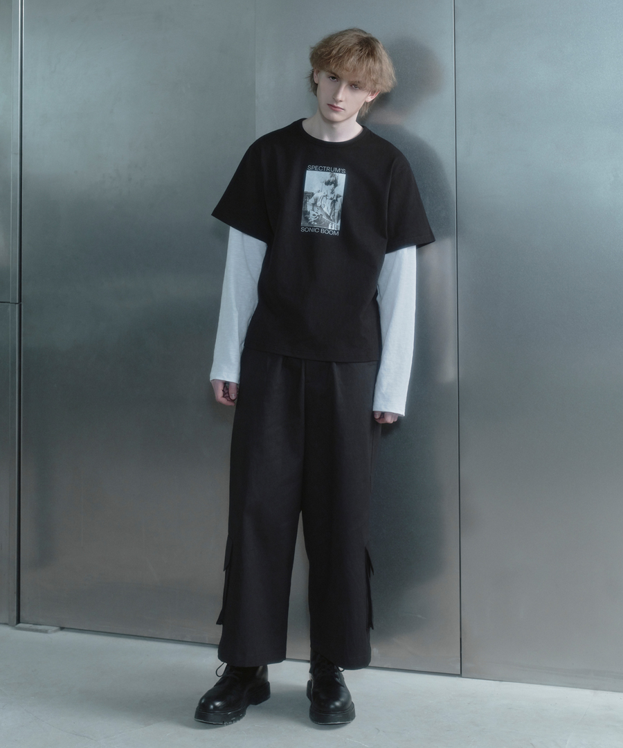 키류 소닉 붐 레이어드 롱 슬리브 티셔츠 블랙(kiryu Sonic Boom Layerd Long Sleeve T-Shirt Black) - 5