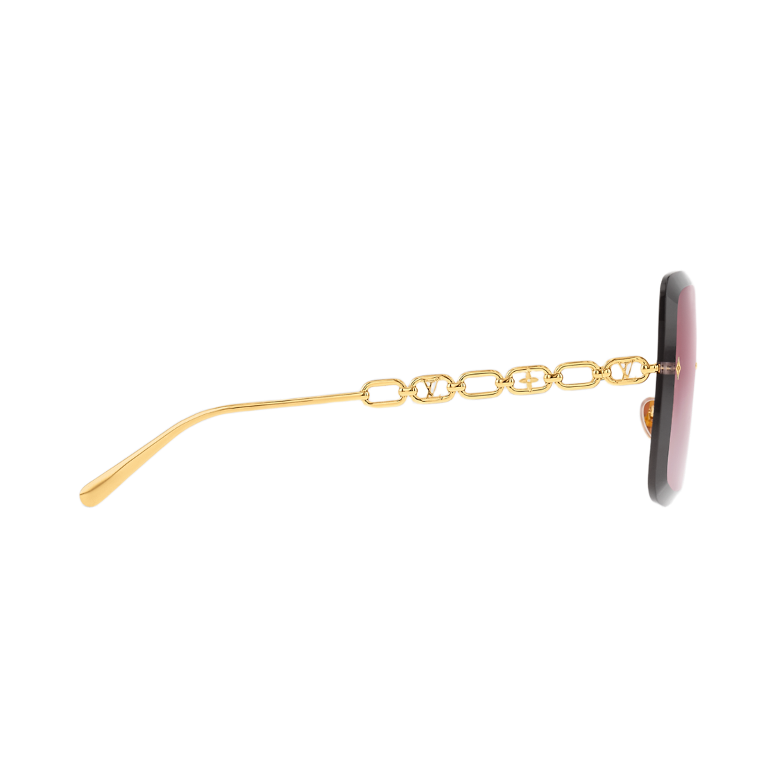 (W) 루이비통 LV 주얼 스퀘어 선글라스 그라디언트 핑크 골드((W) Louis Vuitton LV Jewel Square Sunglasses Gradient Pink Gold) - 2