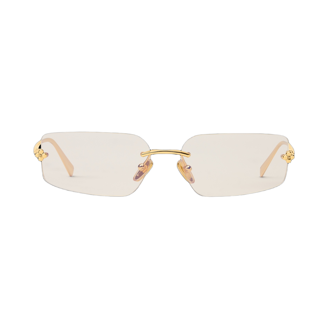 Z3377U (W) Louis Vuitton LV Comet Rectangle Sunglasses Gold