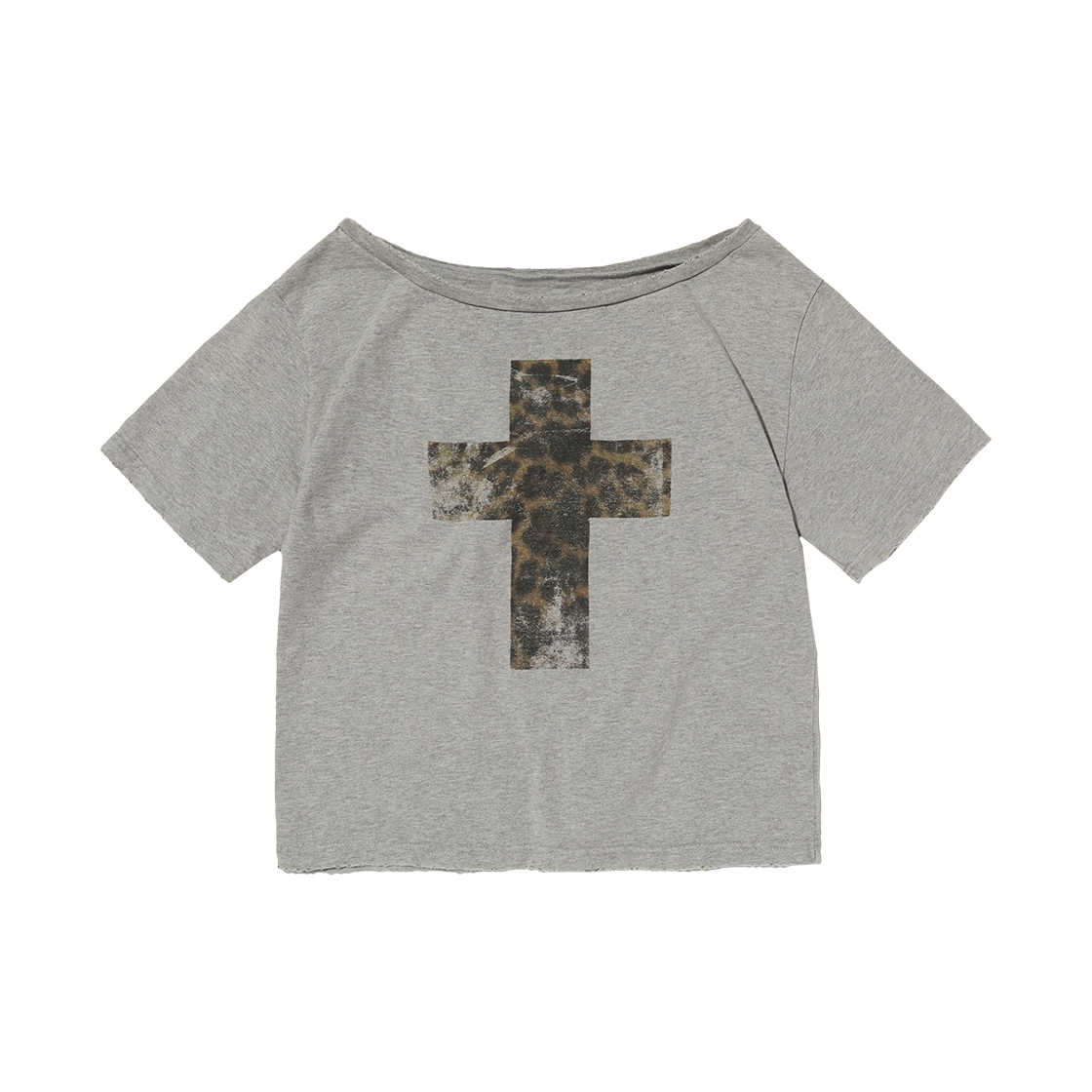 스웨이드 크로스 원 숄더 티 그레이(Suade Cross One Shoulder Tee Gray)