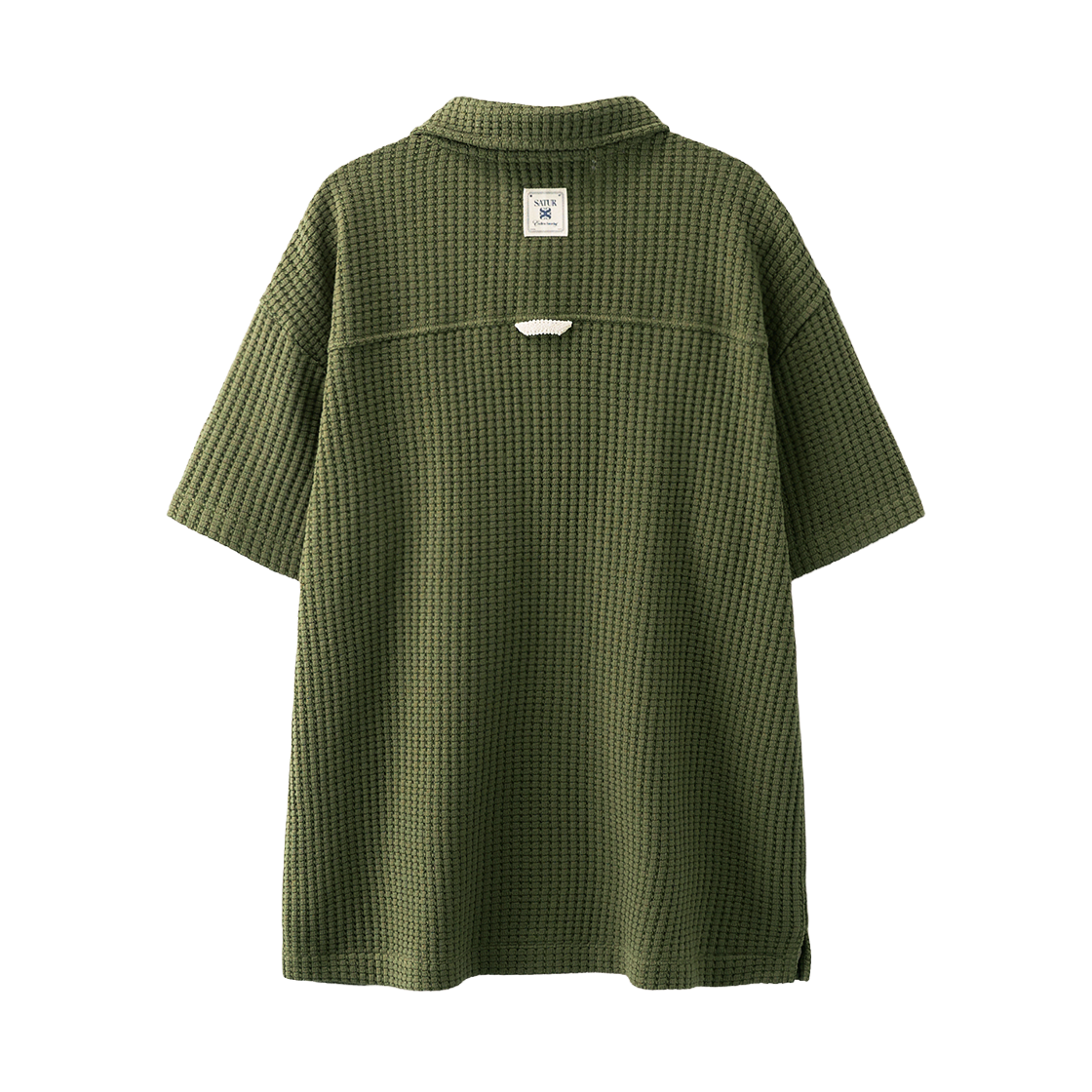 세터 와플 칼라 반팔 티셔츠 카키(SATUR Waffle Collar T-Shirt Khaki) - 2