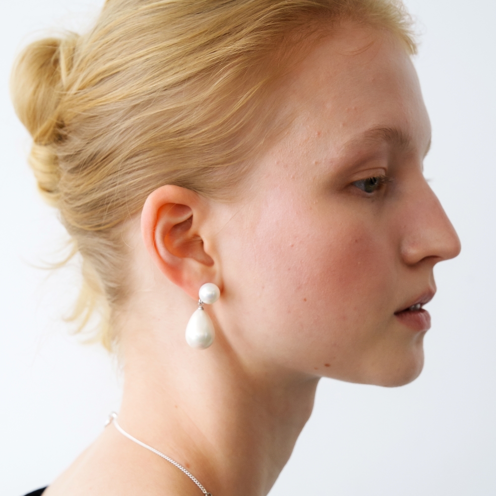 러브미몬스터 볼드 원석 드롭 귀걸이 화이트(lovememonster Bold Gem Drops Earrings WHITE) - 2