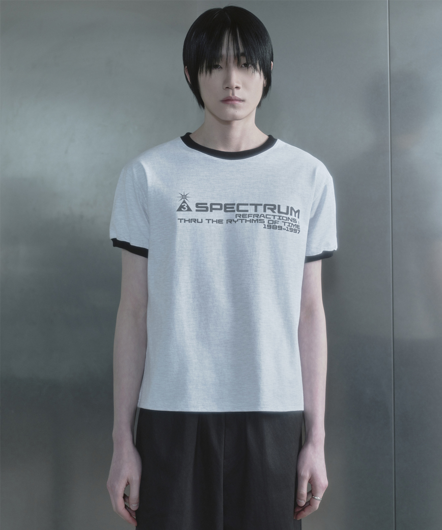 키류 스펙트럼 링거 티셔츠 멜란지(kiryu Spectrum Ringer T-Shirt Melange) - 2