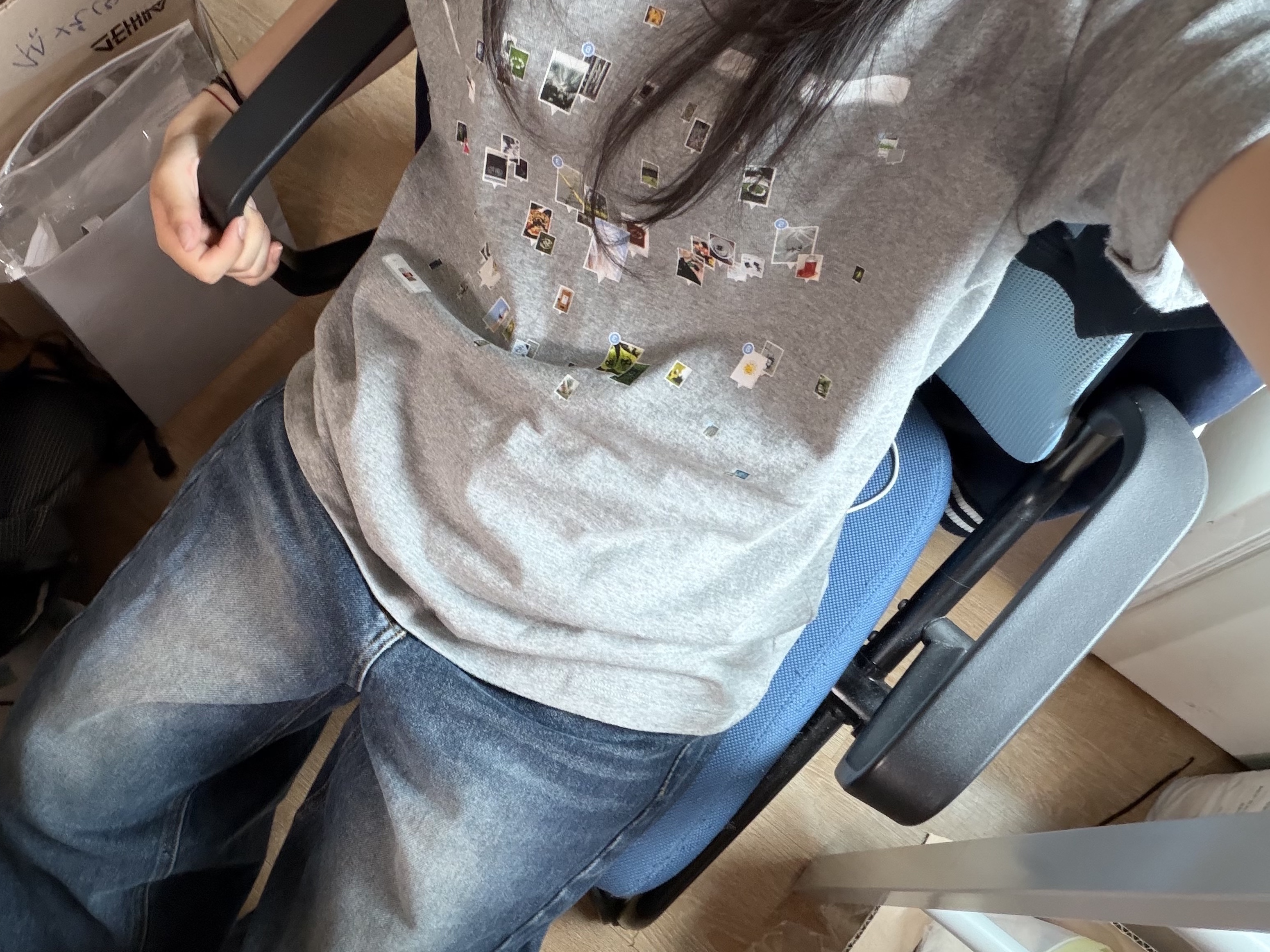 Sansan Gear Throwback T-Shirt White, Sansan Gear Throwback T-Shirt Melange Grey 착용 스타일 - 3