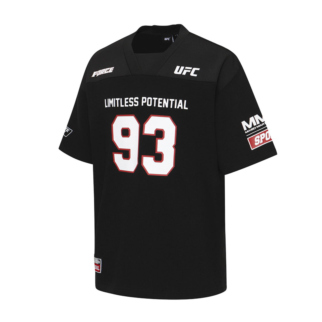 유에프씨 스포츠 위너 오버핏 풋볼 져지 티셔츠 블랙 U2SSX2118BK(UFC SPORT Winner Oversized Fit Football Jersey Short Sleeve Black) - 2