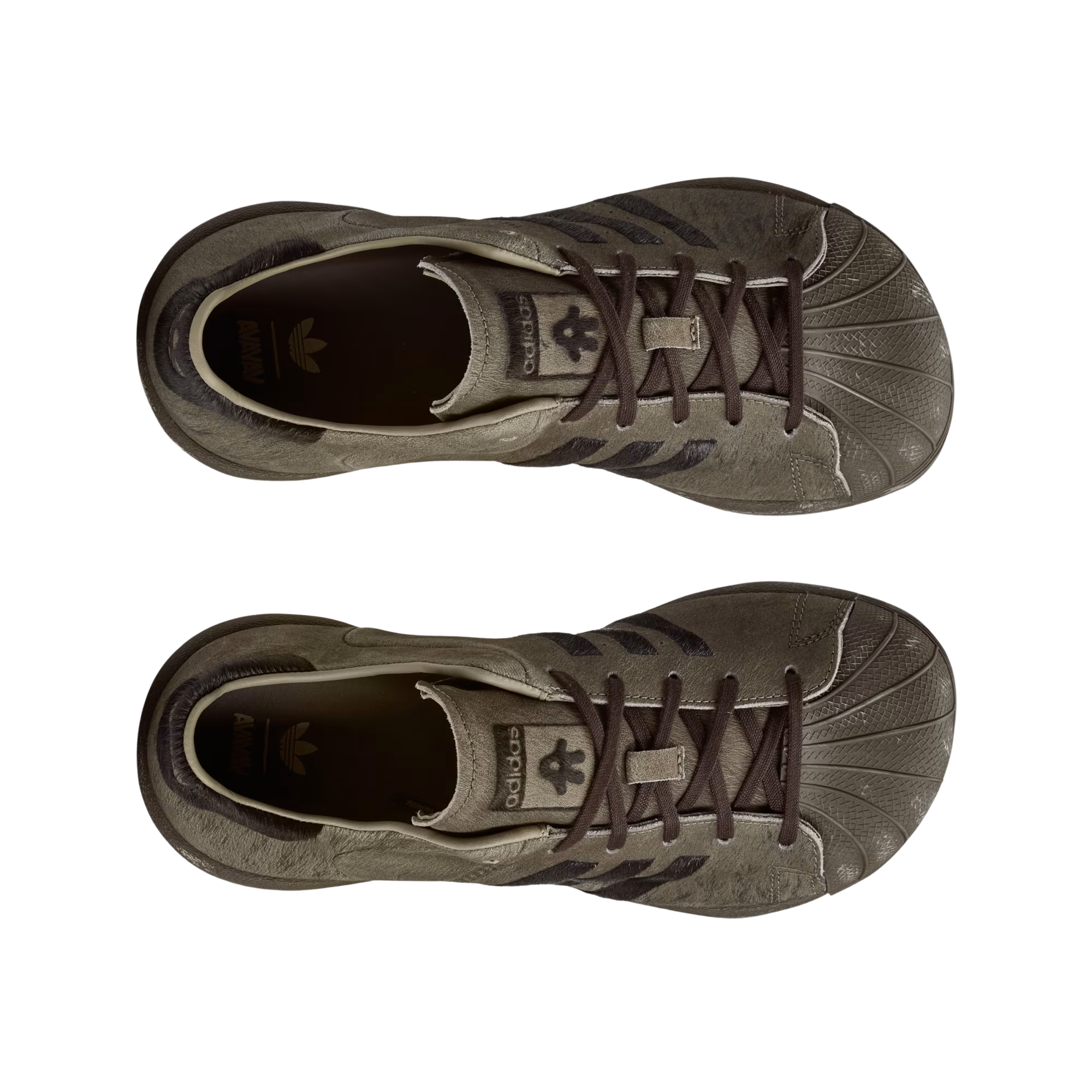 (W) 아디다스 x 아바바브 슈퍼스타 쉐이브드 다크 브라운 서플라이어 컬러((W) Adidas x Avavav Superstar Saved Dark Brown Supplier Colour) - 2