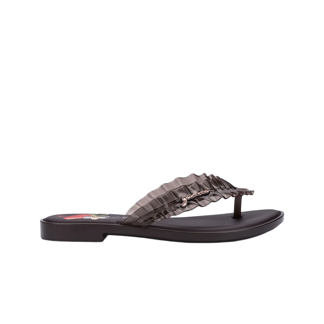 (W) 멜리사 x 가니 플립 플랍 슬림 브라운((W) Melissa x Ganni Flip Flop Slim Brown)