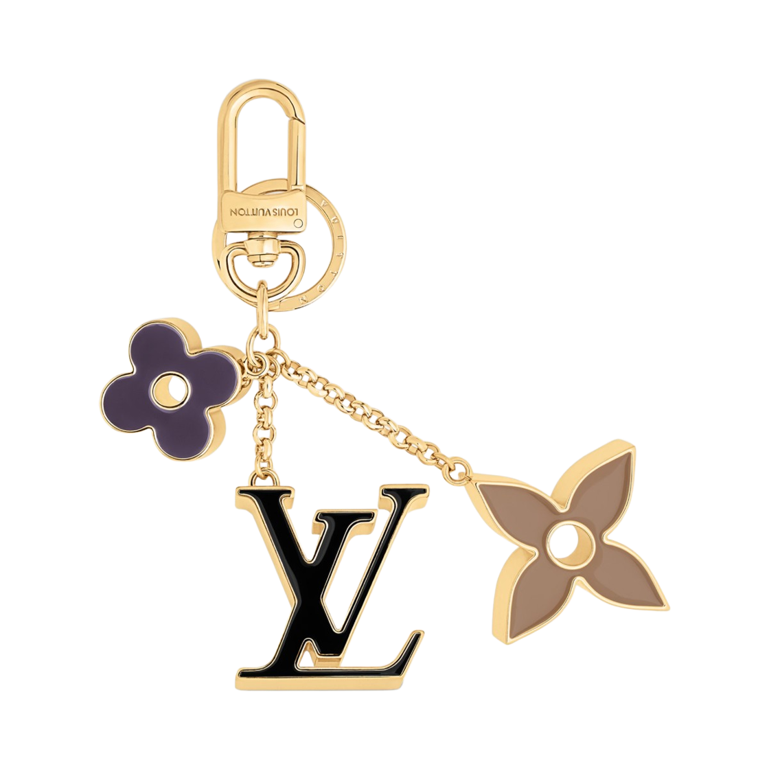 M01652 (W) Louis Vuitton Fleur De Monogram Bag Charm Gold