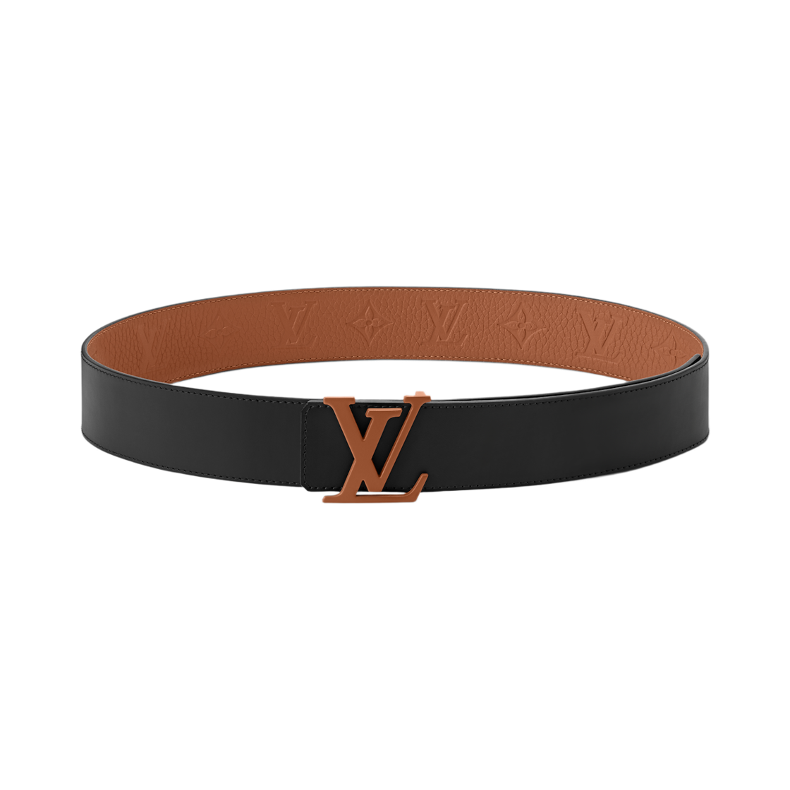 루이비통 LV 이니셜 토뤼옹 모노그램 40mm 리버서블 벨트 카멜 블랙(Louis Vuitton LV Initiales Taurillon Monogram 40mm Reversible Belt Camel Black) - 2