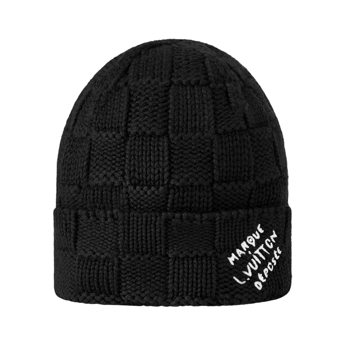 M92739 Louis Vuitton Damier Snug Beanie Black