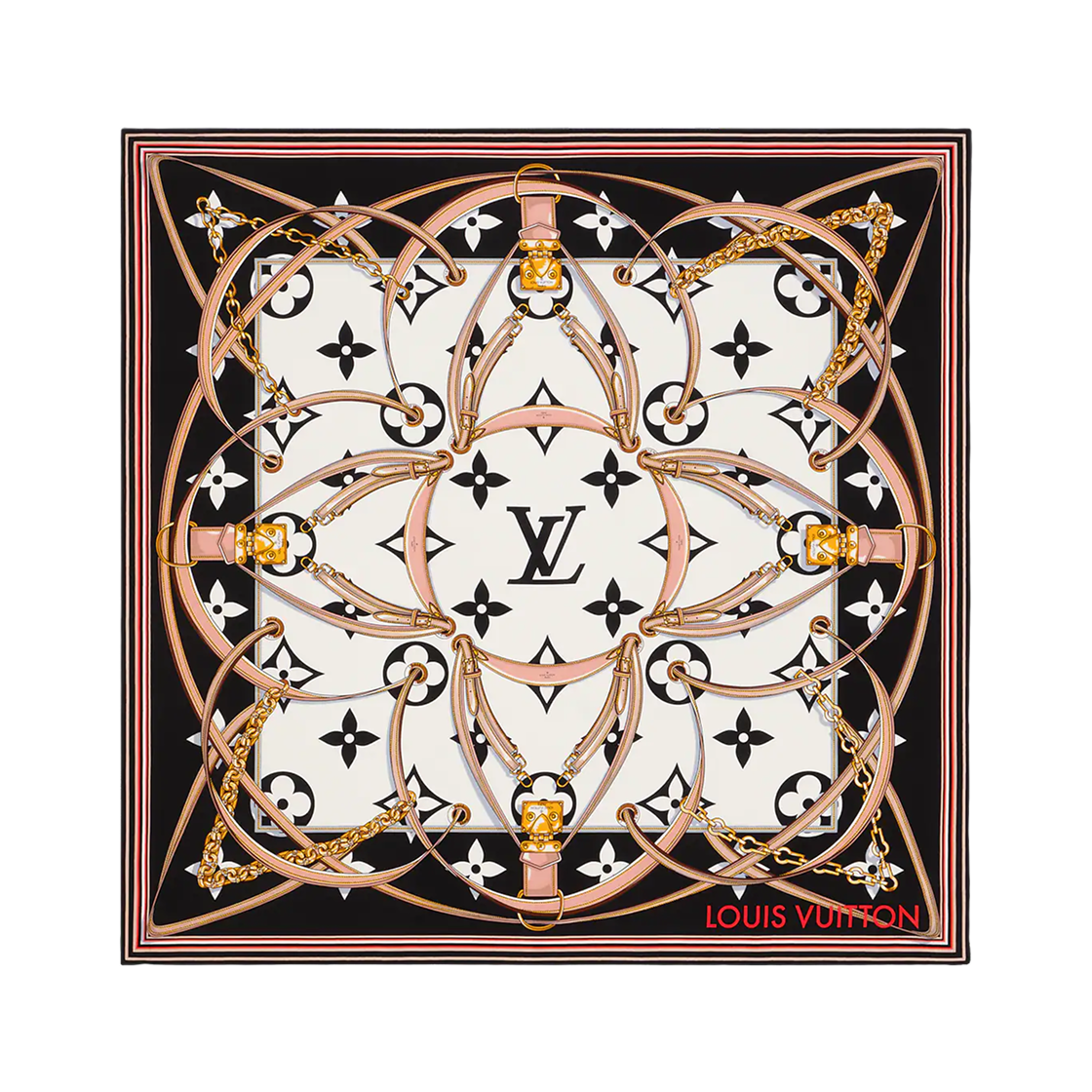 M76649 (W) Louis Vuitton Ultimate Monogram Square 90 Black