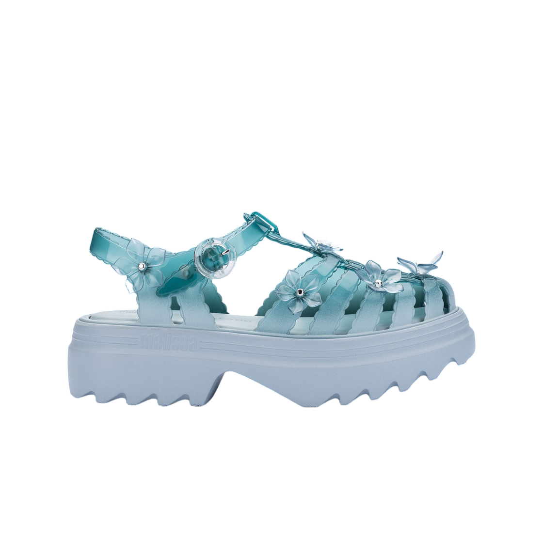 (W) 멜리사 x 수잔 팡 포세션 플랫폼 사쿠라 트랜스패런트 그린((W) Melissa x Susan Fang Possession Platform Sakura Transparent Green)