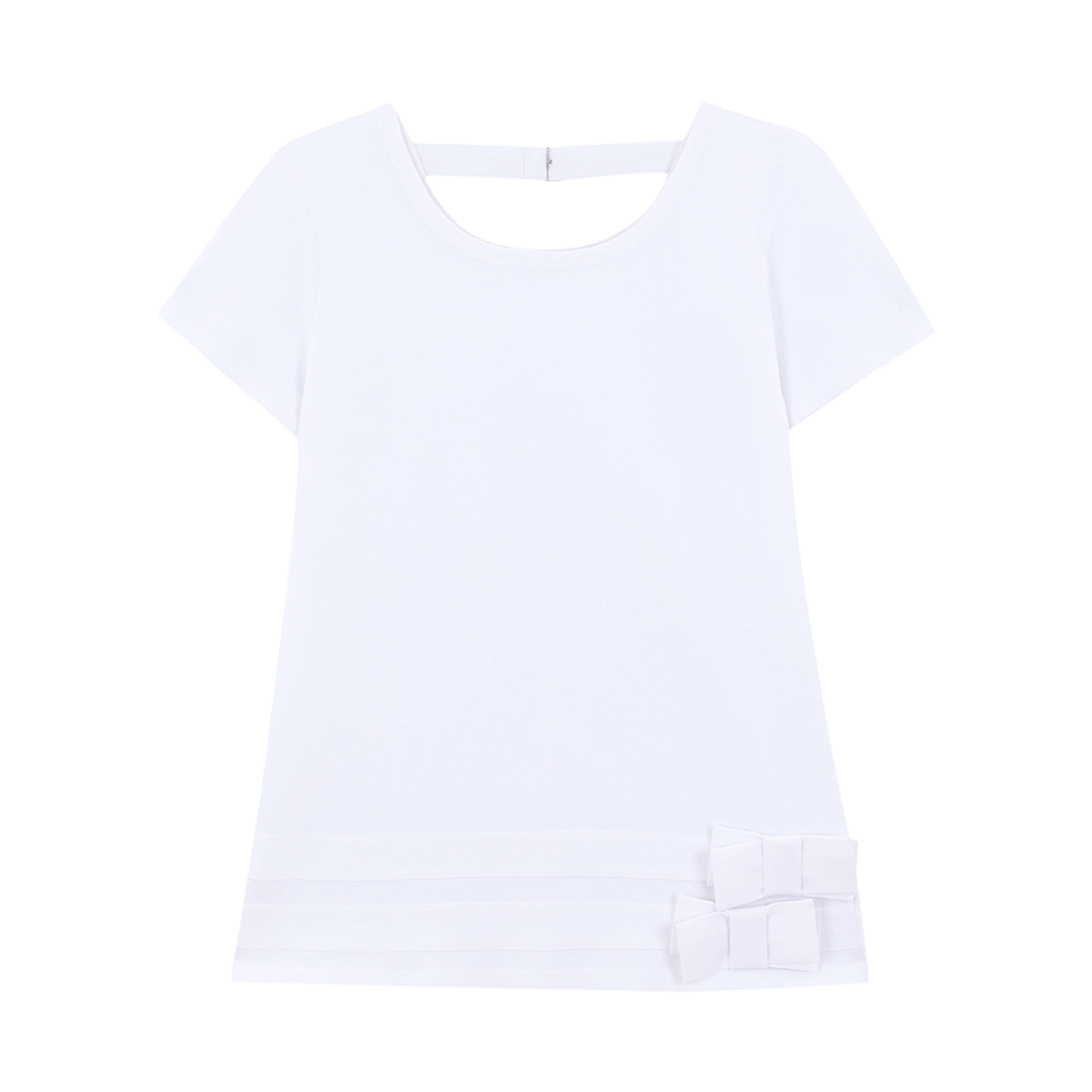 레이즈미야 나나 리본 티셔츠 화이트(REISE MIYA Nana Ribbon T-Shirt White)