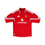Adidas Manchester United 2026/27 Home Authentic Long Sleeve Jersey Mufc Red - US Sizing (Non Marking Ver.)