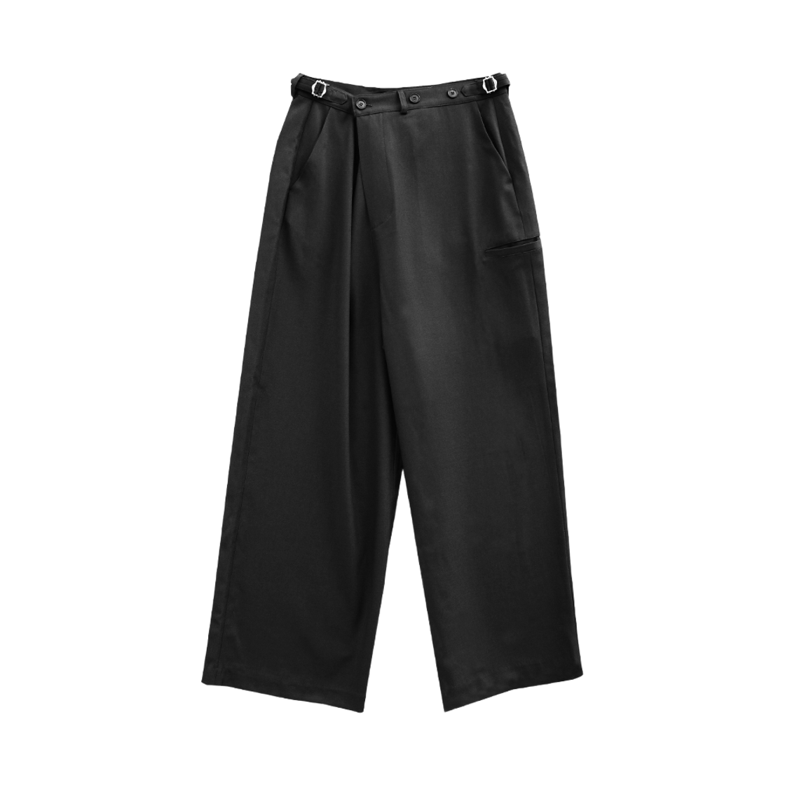 키류 랩 버튼 슬랙스 챠콜(kiryu Wrap Slacks Chacoal) - 1