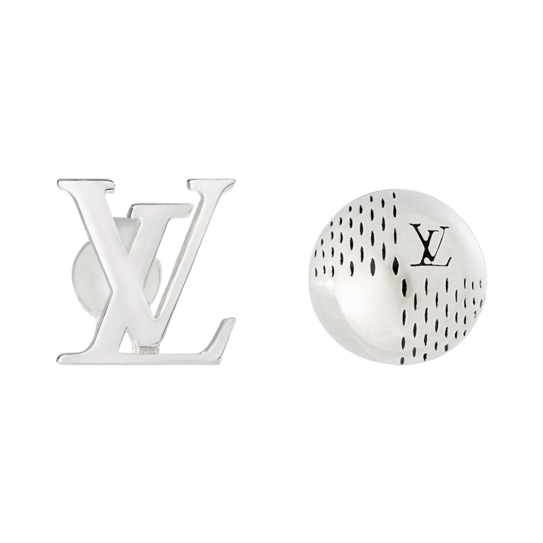 M02423 Louis Vuitton LV Suit Earrings Silver