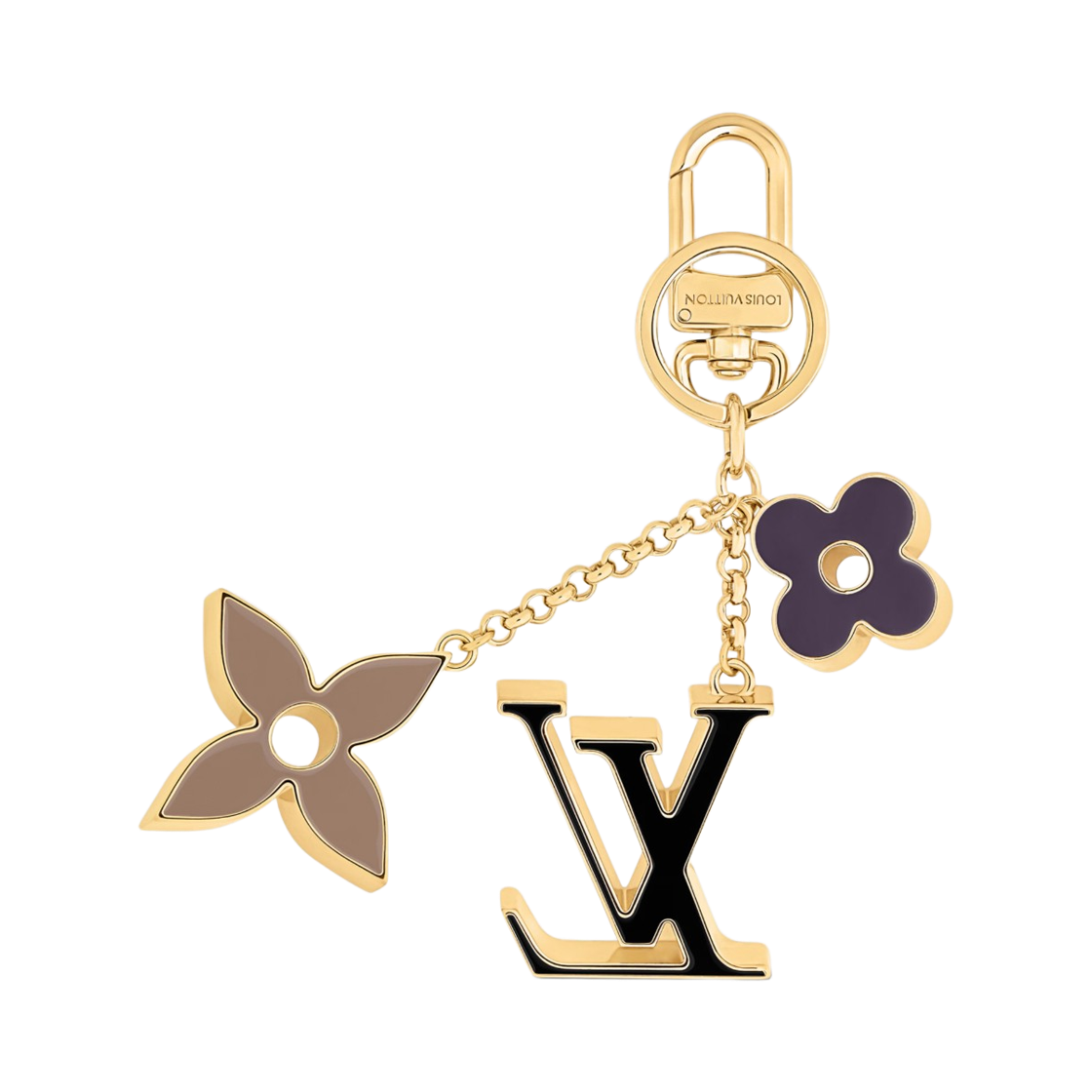 (W) 루이비통 플뢰르 드 모노그램 백 참 골드((W) Louis Vuitton Fleur De Monogram Bag Charm Gold) - 2