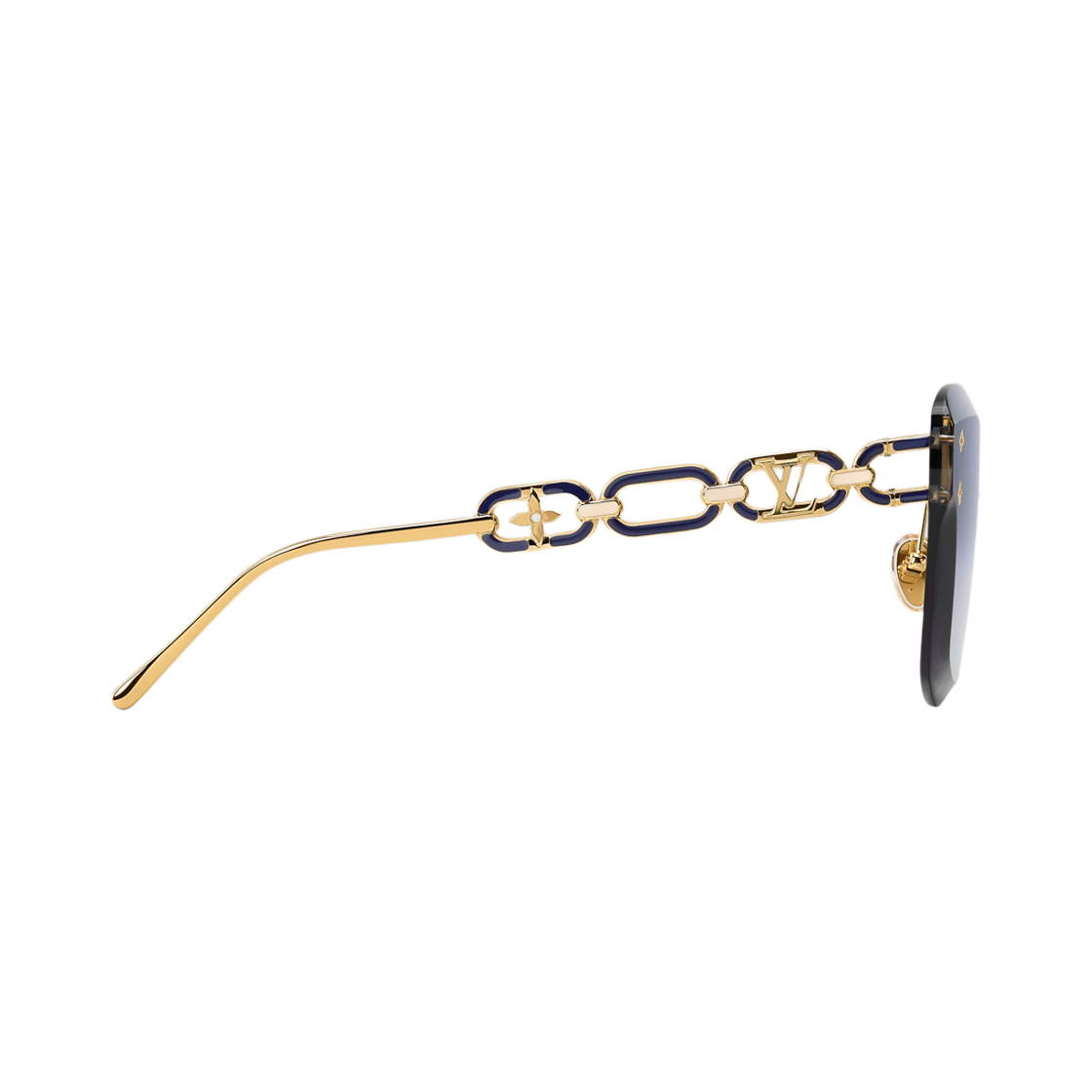 (W) 루이비통 LV 주얼 에나멜 캣 아이 선글라스 그라디언트 블루 골드((W) Louis Vuitton LV Jewel Enamel Cat Eye Sunglasses Gradient Blue Gold) - 2