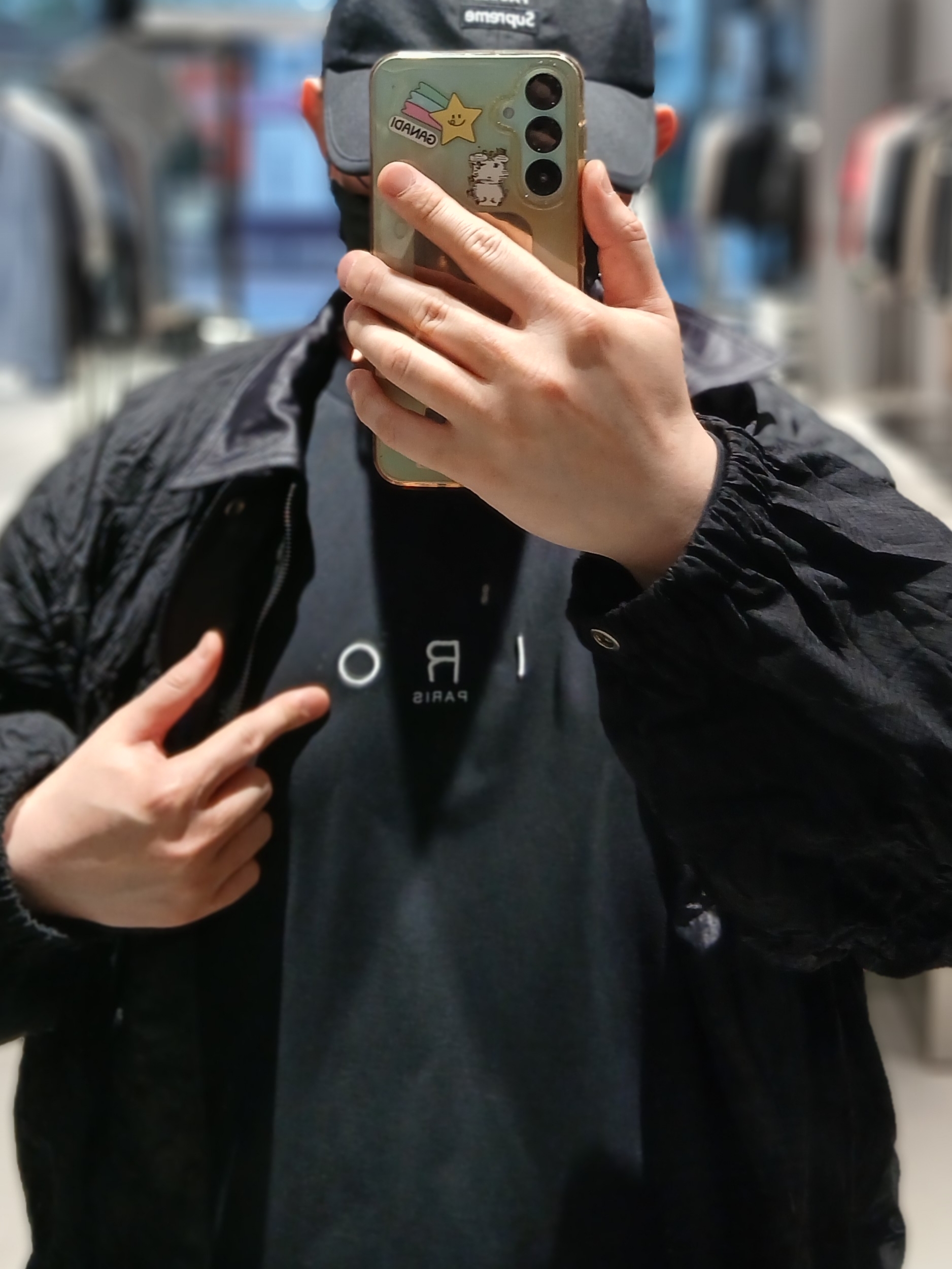 Iro Velin Shirring Coach Jumper Black, Supreme x The North Face Split 6-Panel Black - 24SS 착용 스타일 - 2