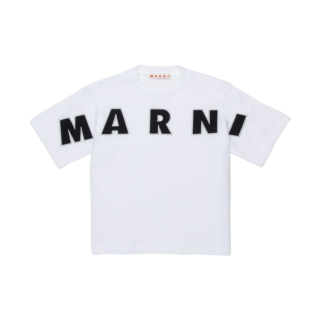 (키즈) 마르니 로고 티셔츠 화이트((Kids) Marni T-Shirt with Logo White)
