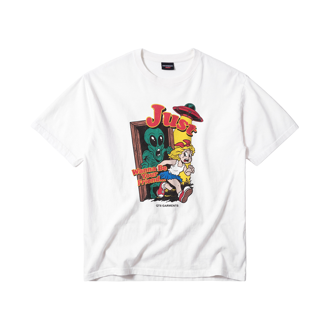 큐티에잇 가먼츠 저스트 워너 비 워시드 티 아이보리(QT8 GARMENTS Just Wanna Be Washed Tee Ivory)