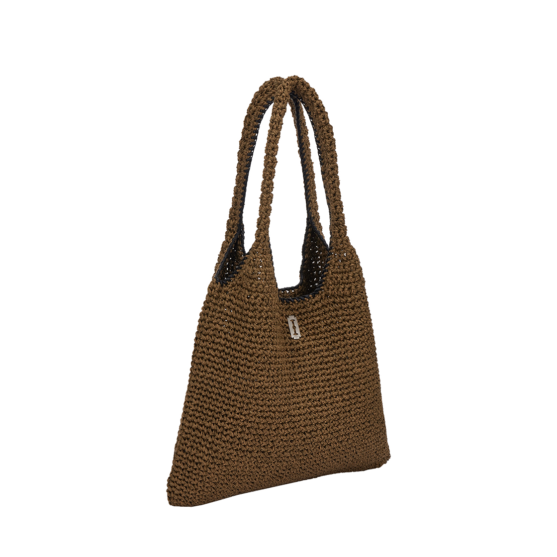 분크 보터 위빙 호보 라지 카키(vunque Boater Weaving Hobo L Khaki)