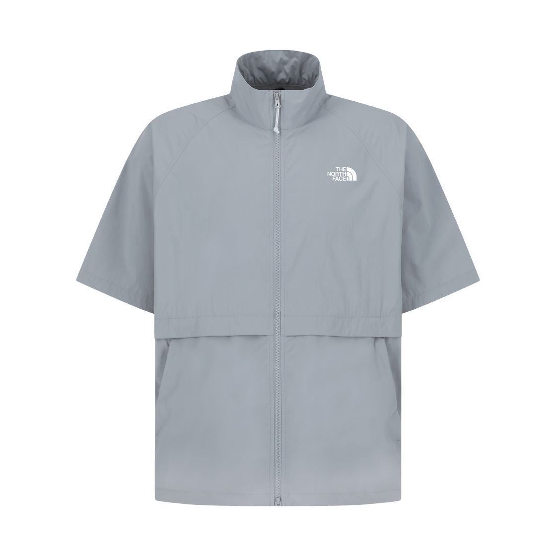 NT7KS01K The North Face White Label Icepulse S/S Zip Up Warm Gray - 26SS