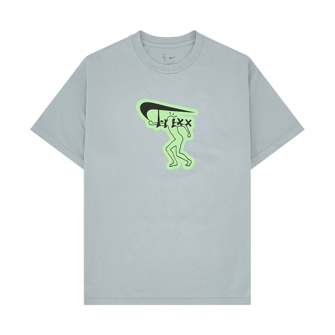 나이키 x 트래비스 스캇 캑터스 잭 티렉스 글로우 다크 티셔츠 그레이(Nike x Travis Scott Cactus Jack T-Rexx Glow In The Dark T-Shirt Grey) - 1