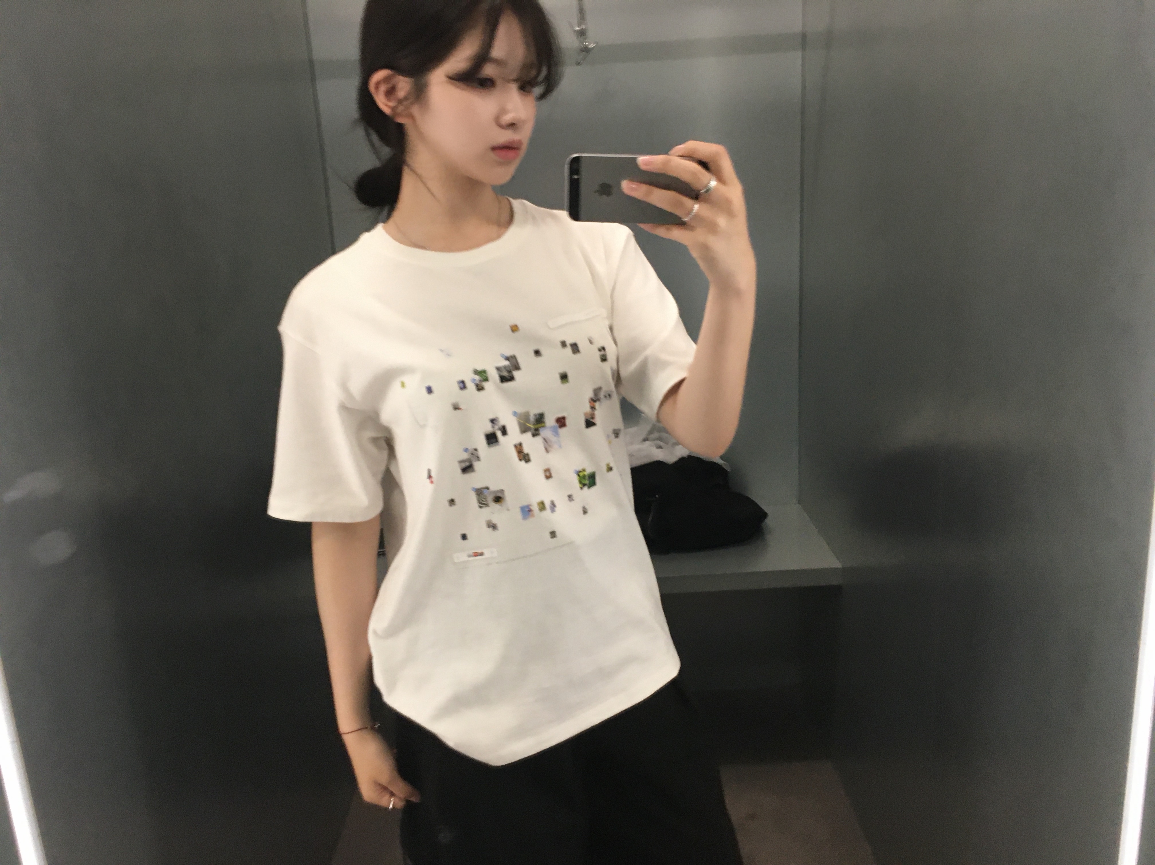 Sansan Gear Throwback T-Shirt White, Sansan Gear Throwback T-Shirt Melange Grey 착용 스타일 - 1