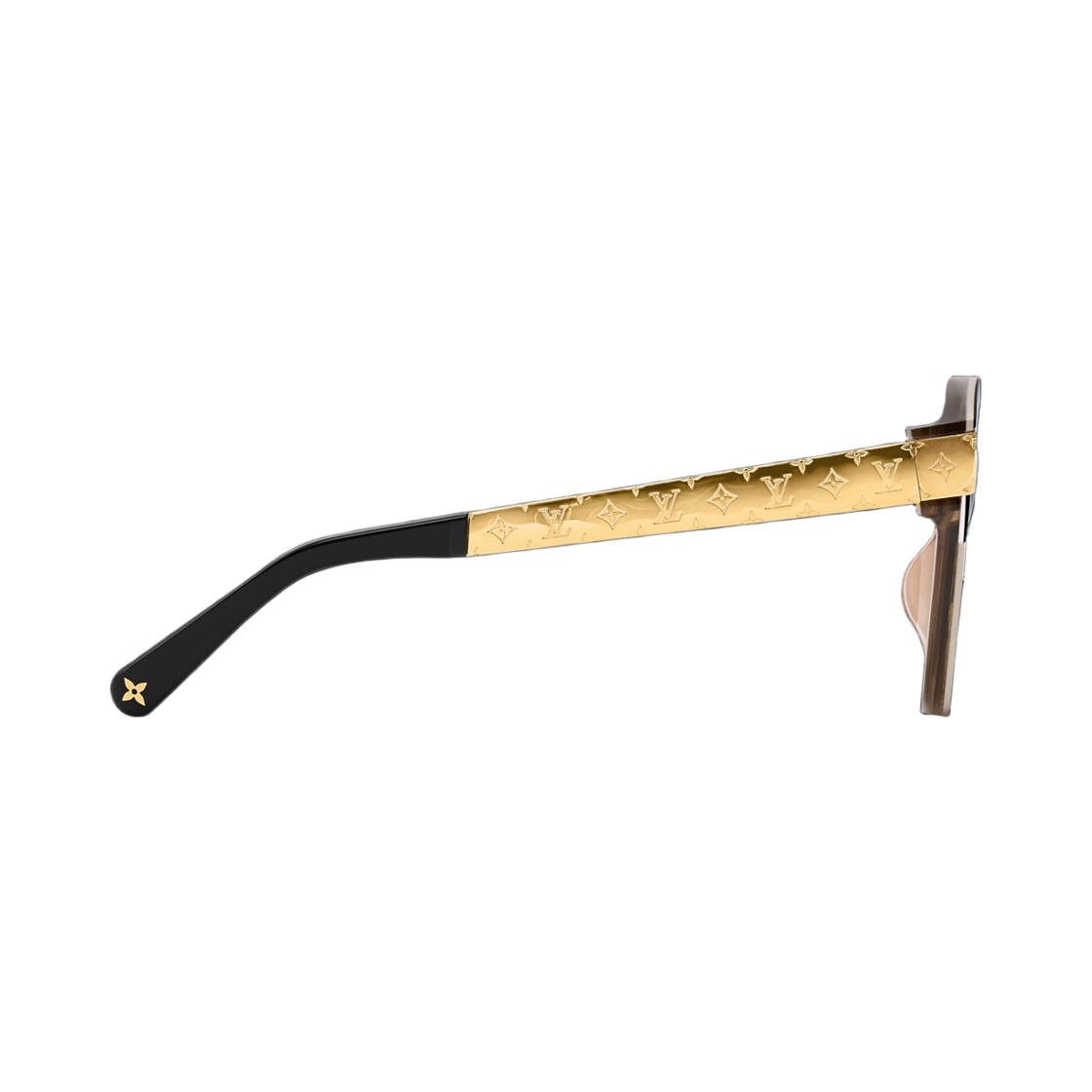 (W) 루이비통 LV 쁘띠 숩송 스퀘어 선글라스 블랙((W) Louis Vuitton LV Petite Soupcon Square Sunglasses Black) - 3