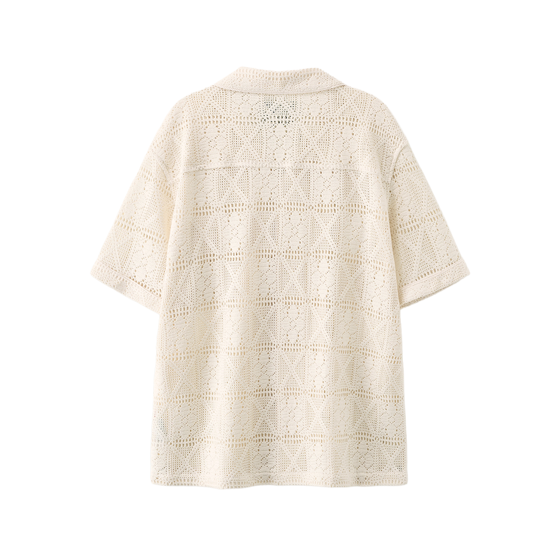 세터 크로셰 칼라 하프 셔츠 크림(SATUR Crochet Collar Half Shirt Cream) - 2