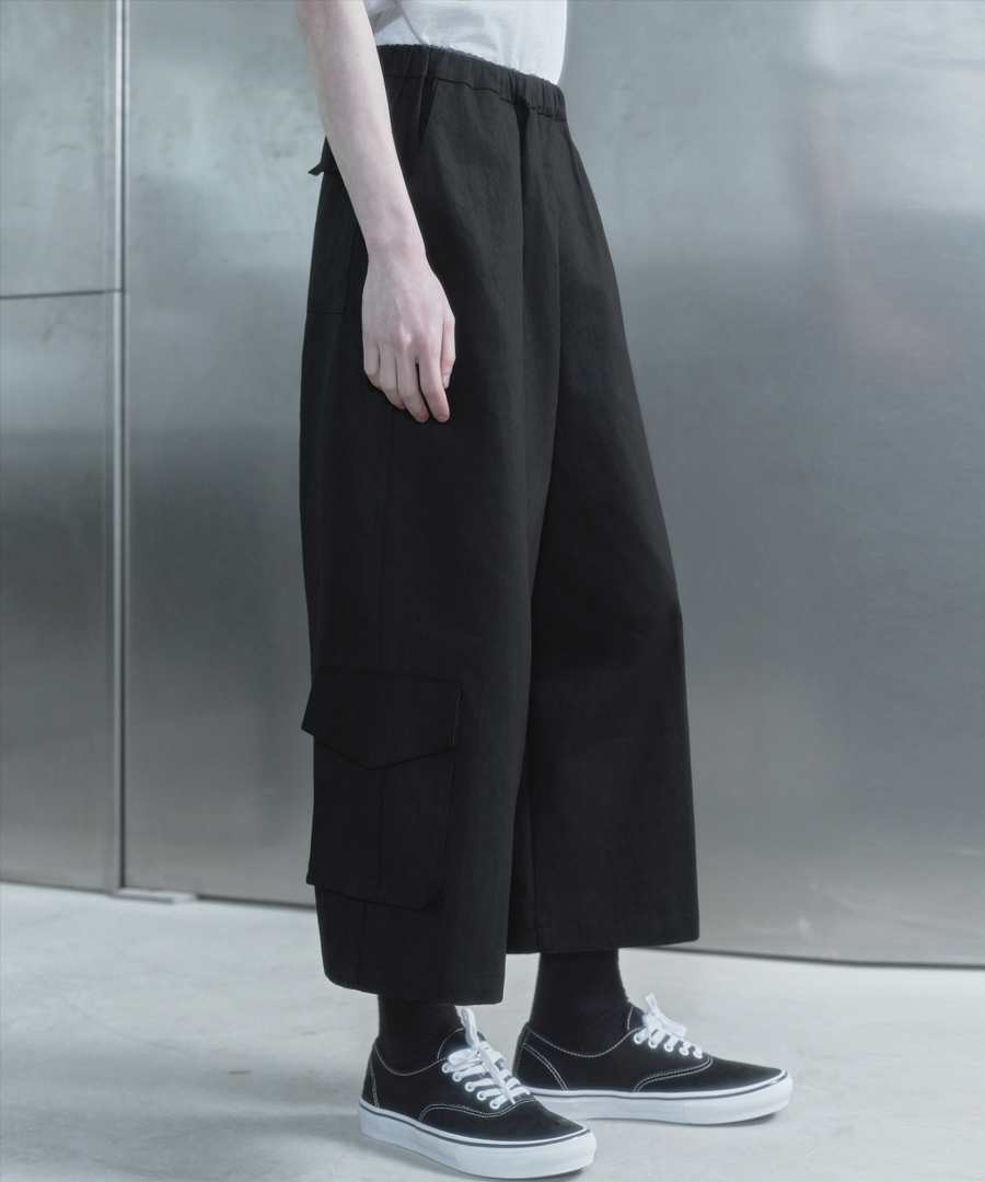 키류 카고 롱 버뮤다 팬츠 블랙(kiryu Cargo Long Bermuda Pants Black) - 2
