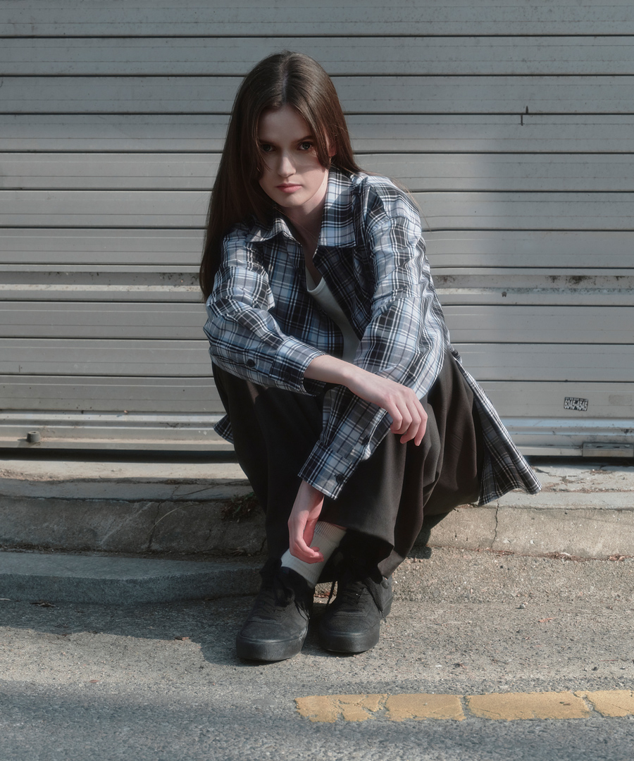 키류 스카이 블루 타탄 체크 셔츠(kiryu Sky Blue Tartan Check Shirt) - 6