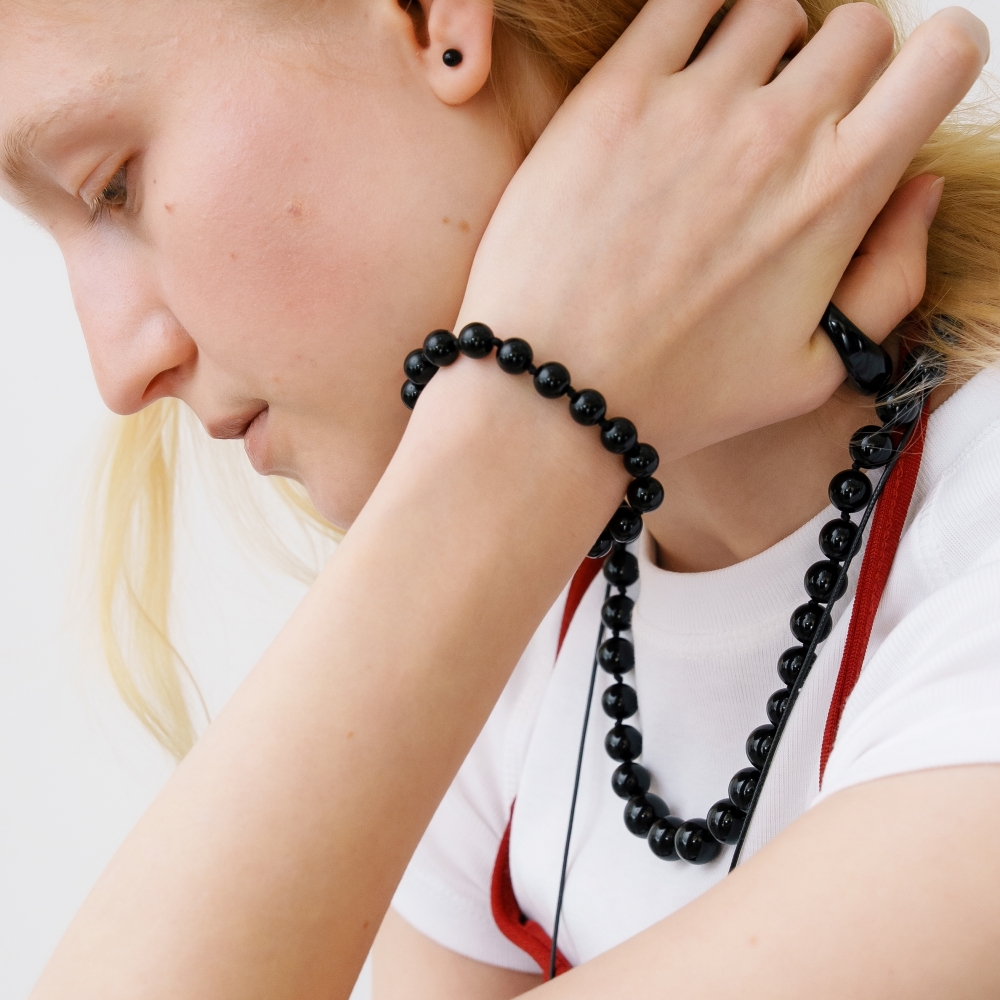 러브미몬스터 빅 위시 오닉스 팔찌 블랙(lovememonster Big Wish Onyx Bracelet BLACK) - 2