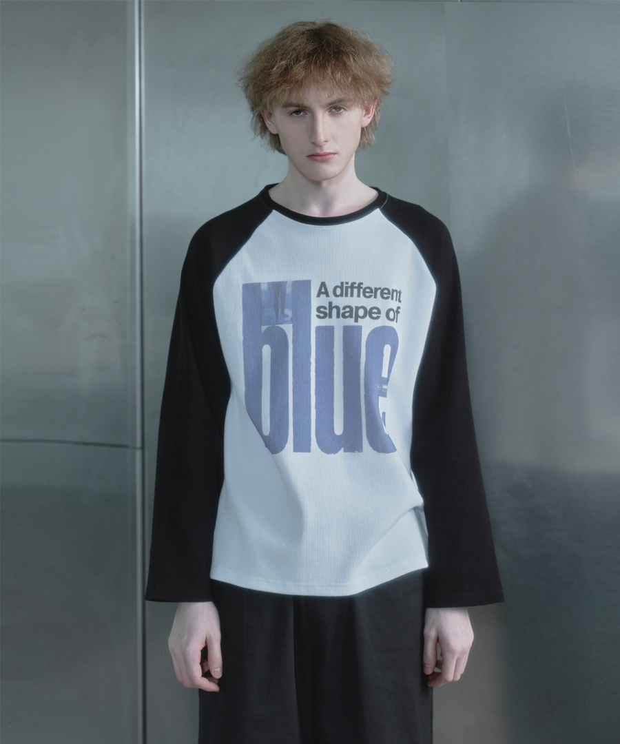 키류 블루 와플 나그랑 롱 슬리브 티셔츠(kiryu Blue Raglan Long Sleeve T-Shirt) - 2