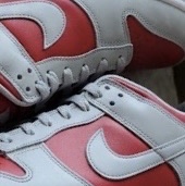 Nike Dunk Low QS Varsity Red and Silver 착용 스타일