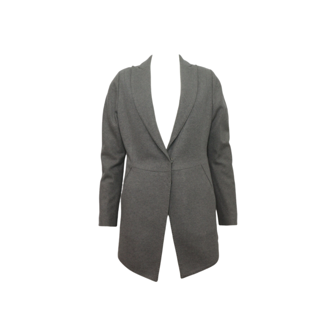 IT9WSO2UDMRH Brunello Cucinelli Gray Wool Blend Two-Button Women Jacket