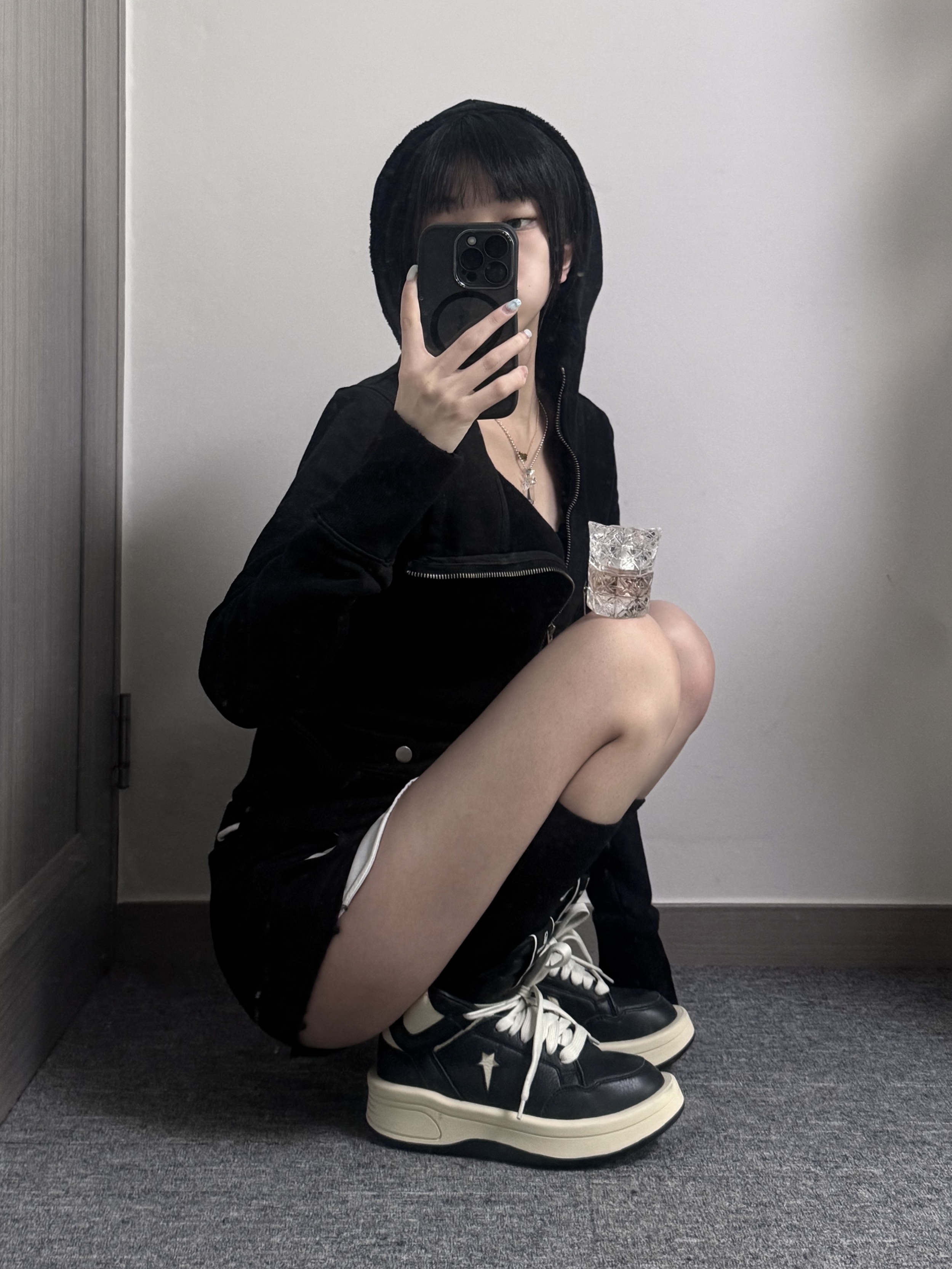 Converse x Drkshdw Turbowpn Black Cream 착용 스타일