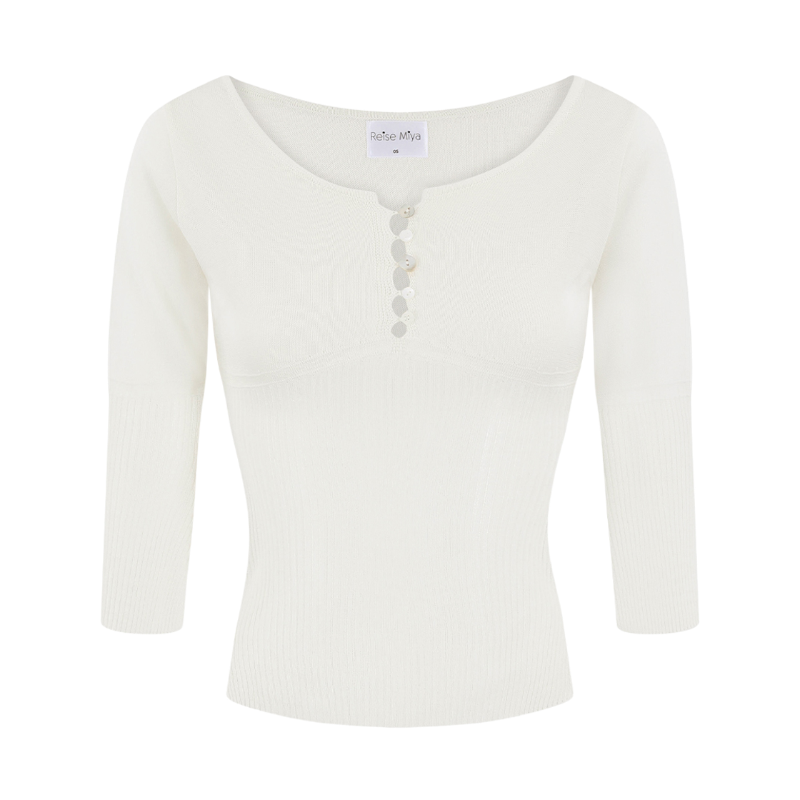 레이즈미야 아멜리 니트 탑 아이보리(REISE MIYA Amelie Knit Top Ivory) - 1