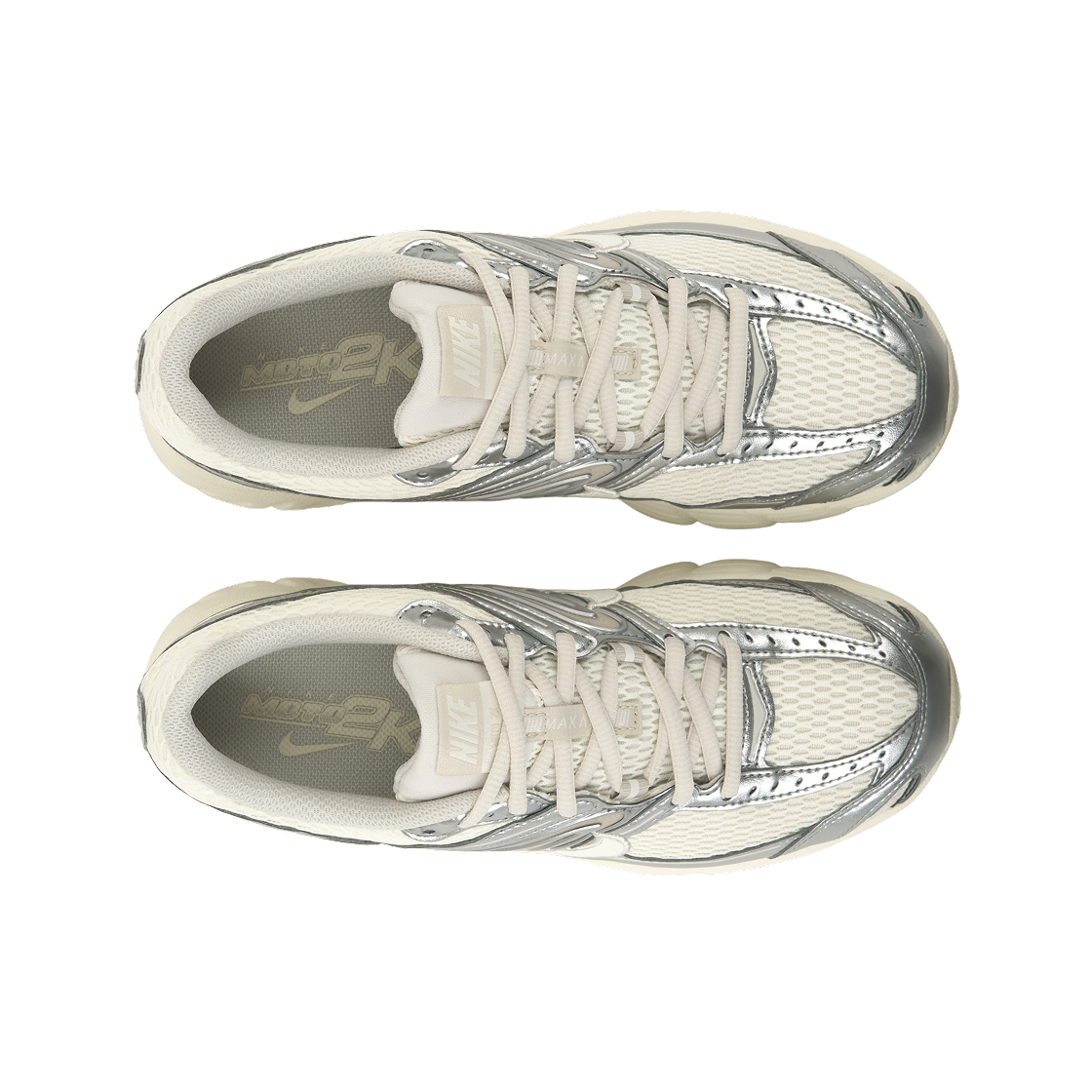 (W) 나이키 에어맥스 모토 2K 페일 아이보리 메탈릭 실버((W) Nike Air Max Moto 2K Pale Ivory Metallic Silver) - 5