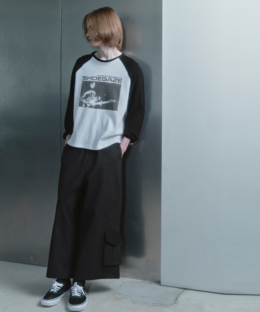 키류 슈게이즈 와플 나그랑 롱슬리브 티셔츠(kiryu Shoegaze Raglan Long Sleeve T-Shirt) - 5